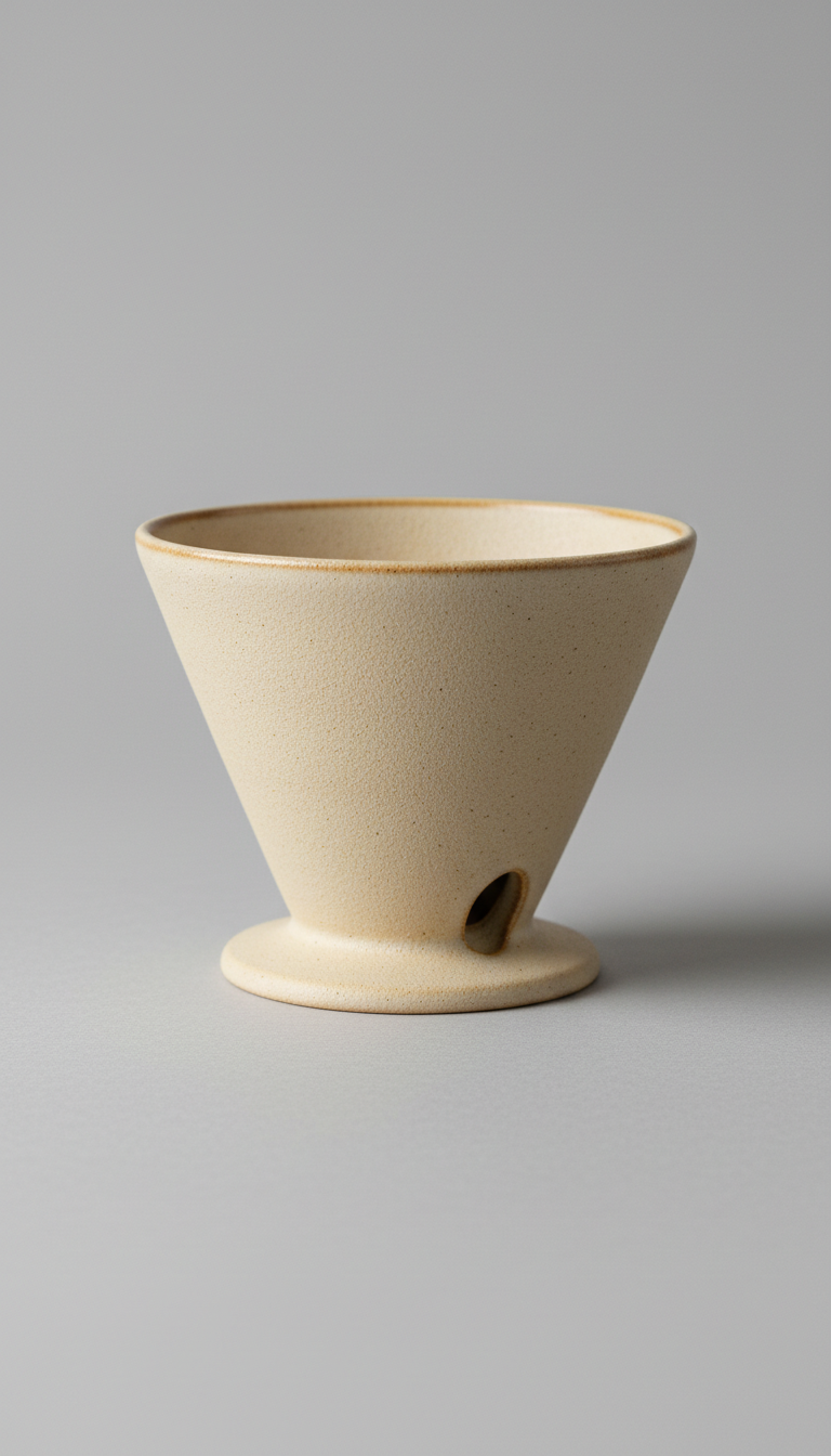 Matte ceramic pour-over coffee dripper